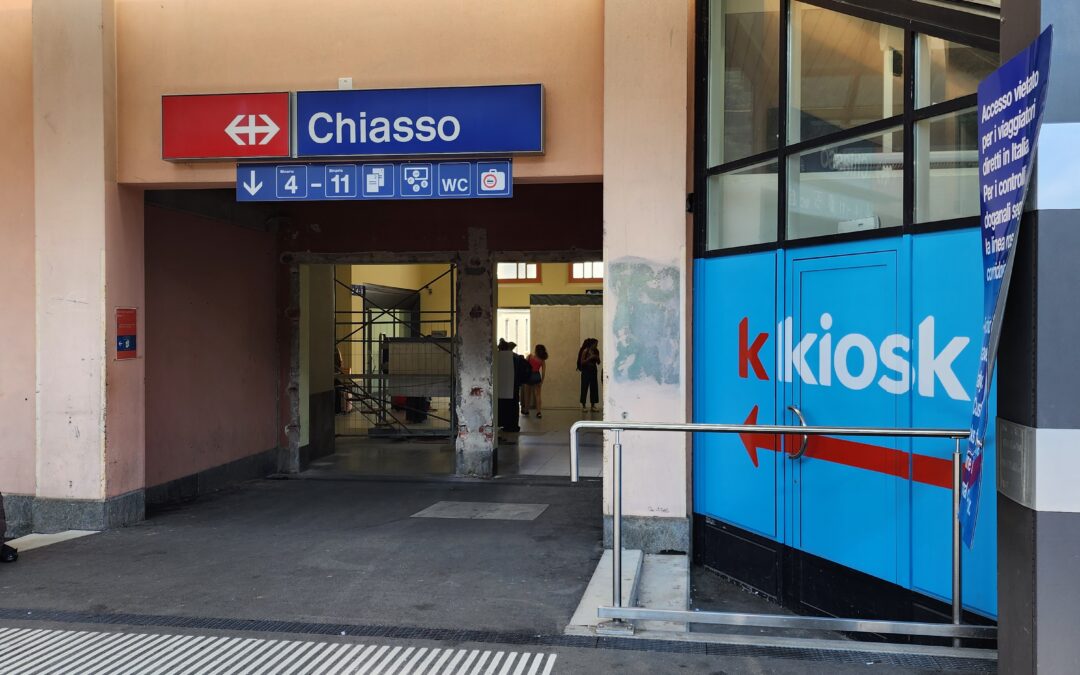 Arrival in Chiasso on Platform 1.